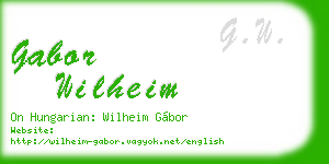 gabor wilheim business card